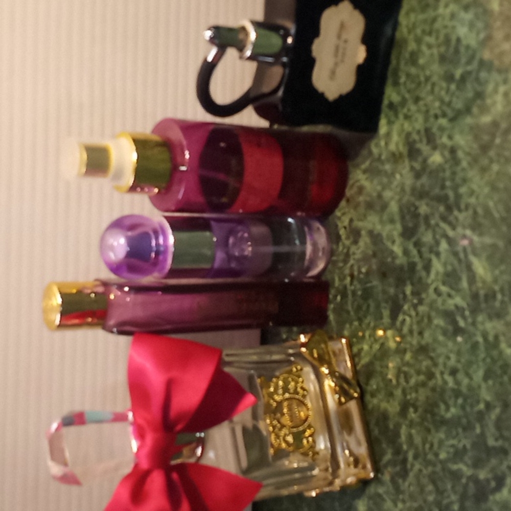 Perry Ellis Orchid Set Used /Viva La Juicy/ Victoria's Secret Empty Bottles Lot